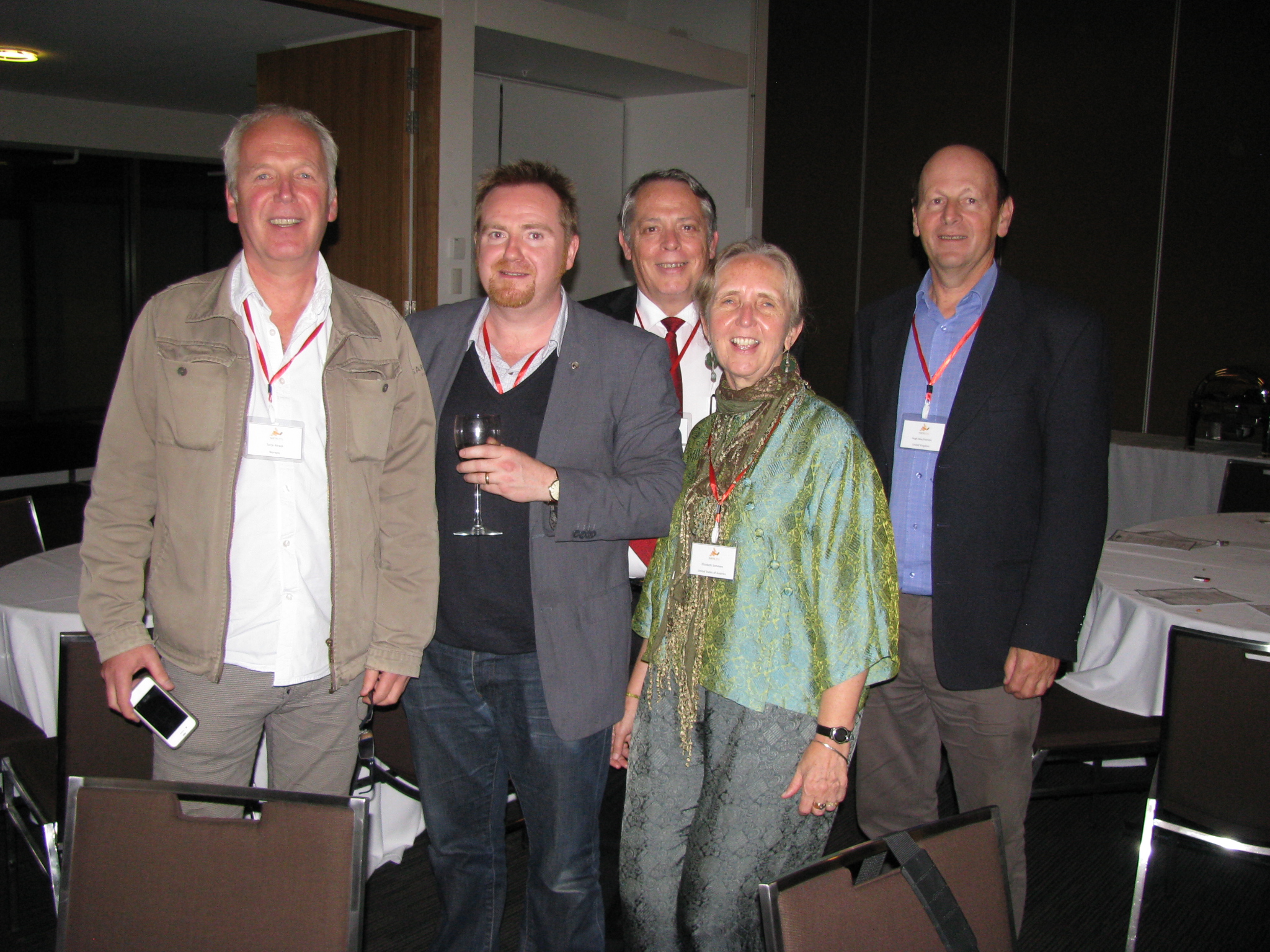 Terje Alraek, John Adams, John McDonald, unknown &amp; Hugh MacPherson at ISAMS conference Sydney 2012